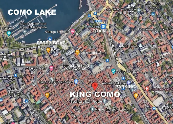 Apartment King Center 9 Posti Letto- Grande Terrazza - 2 Bagni Privati Como